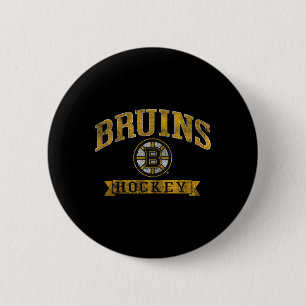 Boston Bruins Vintage Hockey Donkere Heather  Ronde Button 5,7 Cm