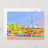 Boston Carousel door Shawna Mac Briefkaart (Voorkant / Achterkant)