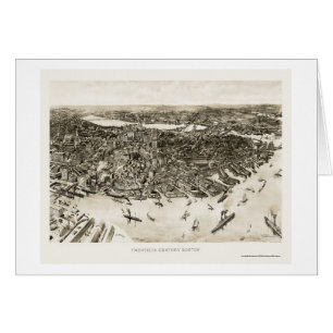 Boston, carte panoramique de mA - 1905