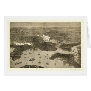 Boston, carte panoramique de mA - années 1870