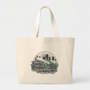 Boston City Massachusetts Verenigde Staten Grote Tote Bag