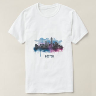 Boston City Skyline, Boston Ma Silhouet T-shirt