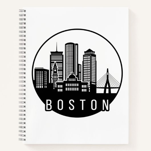 Boston City Skyline Notitieboek (Voorkant)