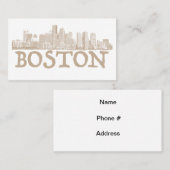 Boston City skyline Visitekaartje (Voorkant / Achterkant)