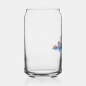 Boston City Skyline Waterverf | Modern Boston MA Blikvorm Glas (Links)