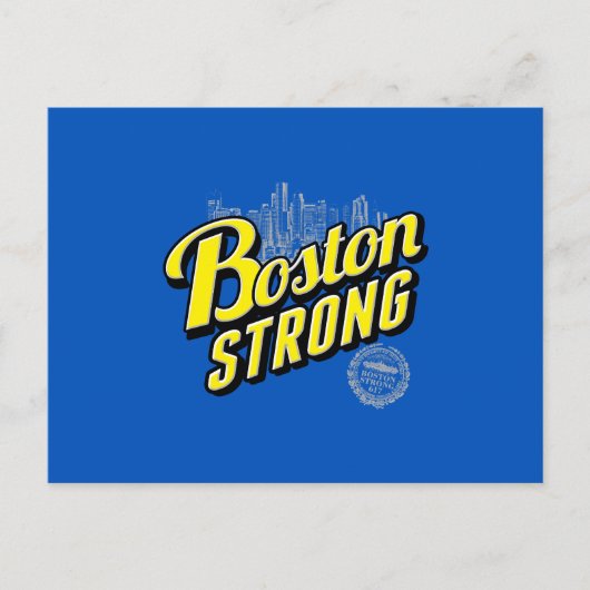 Boston City Sterke herinneringen aan Blue Briefkaart (Voorkant)