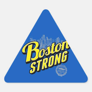Boston City Sterke herinneringen aan Blue Driehoek Sticker