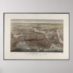 Boston City Uitzicht 1873 Poster