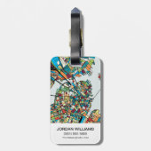 Boston City USA Bagagelabel (Achterkant verticaal)