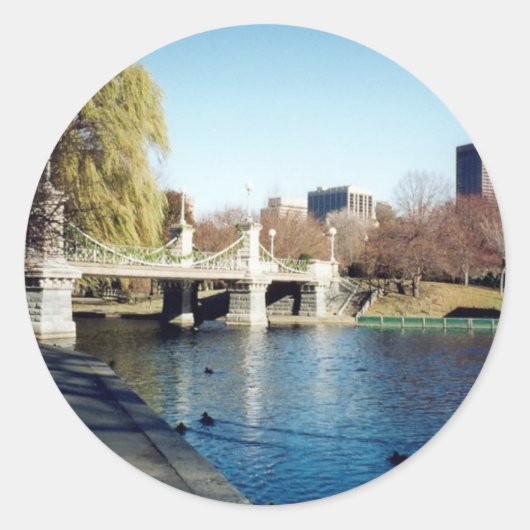 boston common ronde sticker (Voorkant)