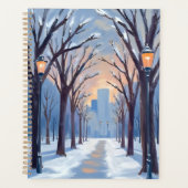 Boston Common | Winter Snowfall Watercolor Planner (Voorkant)