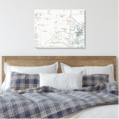 BOSTON-CONCORD MAP, 1775 CANVAS AFDRUK (Insitu (Slaapkamer))