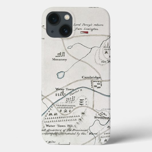 BOSTON-CONCORD MAP, 1775 Case-Mate iPhone CASE (Achterkant)