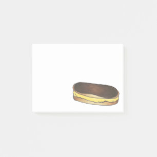 Boston Cream Chocolate Eclair Pastry Food Post Post-it® Notes