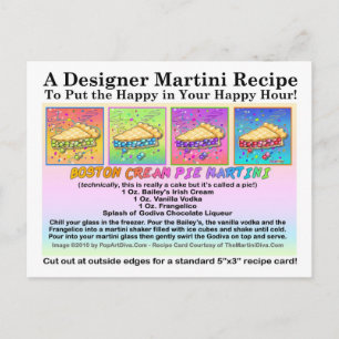 Boston Cream Pie Martini Recept Kaart Briefkaart