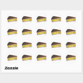 Boston Cream Pie Slice Baking Chocolate Dessert Ronde Sticker (Vel)