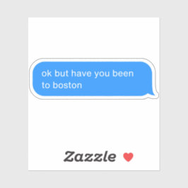 Boston Decal, Grappig Travel Merch, Stijlvol Minim Sticker