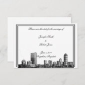 Boston Destination Wedding Save the Date (Voorkant / Achterkant)