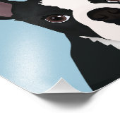 boston doodse cartoon foto afdruk (Hoek)