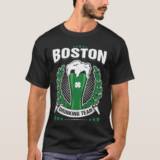Boston Drinking Team St Patrick's Day T-shirt (Voorkant)