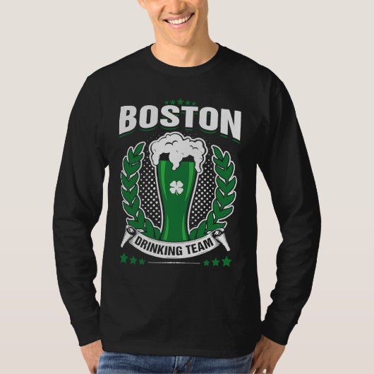 Boston Drinking Team St Patrick's Day T-shirt (Voorkant)