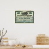 Boston Elevated Railway Co. Voorraadcertificaat Poster (Keuken)