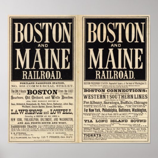 Boston en Maine Railroad Poster (Voorkant)