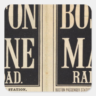 Boston en Maine Railroad Vierkante Sticker