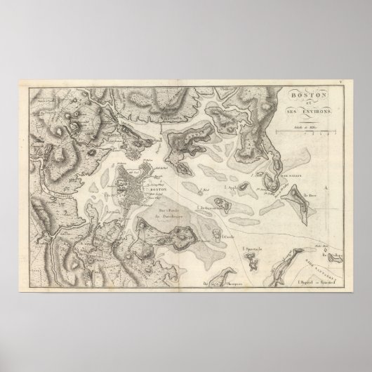 Boston en Surround Area Poster (Voorkant)