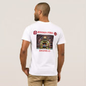 Boston Fire Engine-33 White T-shirt (Achterkant volledig)