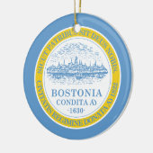 Boston Flag Keramisch Ornament (Links)