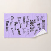 Boston Fonts op Lavender Bad Handdoek (Handdoek)