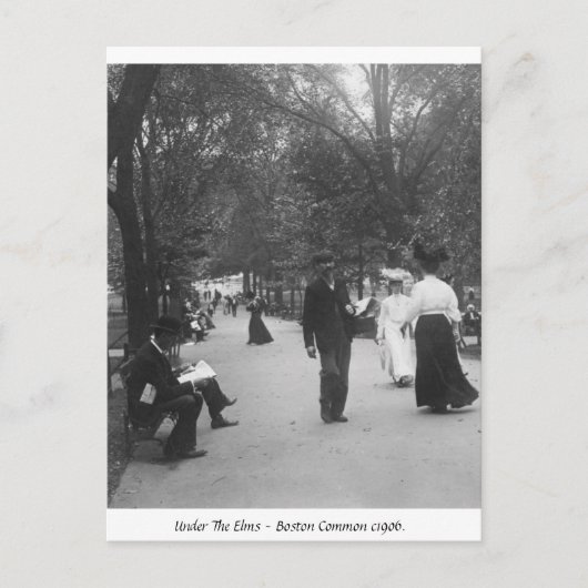 Boston Gemeenschappelijk, Vintage Amerika 1906 Briefkaart (Voorkant)