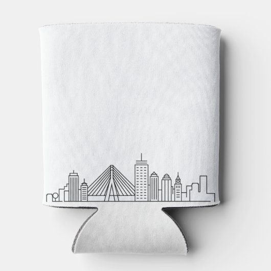 Boston gestileerde skyline | Koelbox bruiloft Blikjeskoeler (Achterkant)