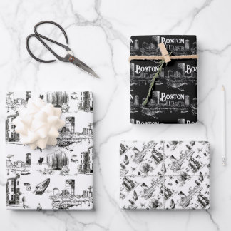Boston Gift Wrap Reeks Inpakpapier Vel