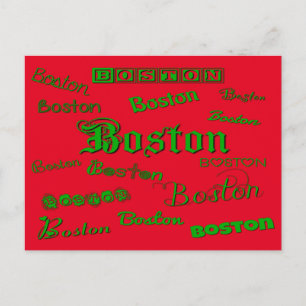 Boston Green Fonts Briefkaart