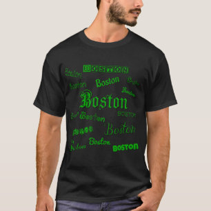 Boston Green Fonts T-shirt