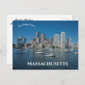 Boston Harbor Massachusetts Briefkaart (Voorkant / Achterkant)