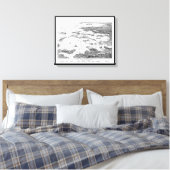 Boston Harbor to Cape Cod begin jaren 1900 Kaart Canvas Afdruk (Insitu (Slaapkamer))