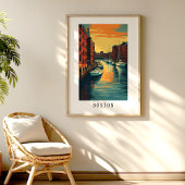 Boston Harbor Zonsondergang Poster