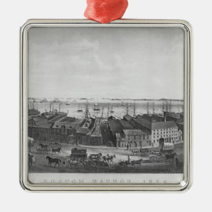 Boston Harbour, 1854 Metalen Ornament