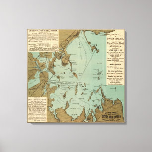 Boston Harbour Canvas Afdruk