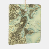 Boston Harbour  Map Keramisch Ornament (Rechts)