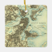 Boston Harbour  Map Keramisch Ornament (Voorkant)