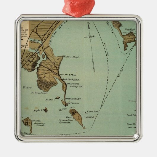 Boston Harbour Metalen Ornament (Voorkant)