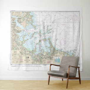 Boston Harbour Nautical Chart 13270 Wandkleed