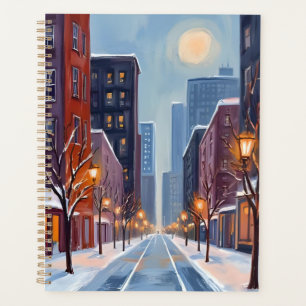 Boston Hiver Massachusetts Ville Aquarelle