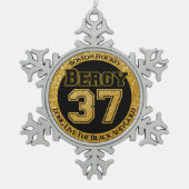 Boston Hockey Bergy 37 Tin Sneeuwvlok Ornament (Voorkant)