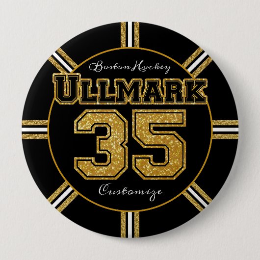 Boston Hockey Ullmark 35 Ronde Button 4,0 Cm (Voorkant)