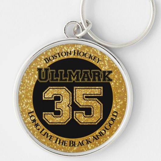 Boston Hockey Ullmark 35 Sleutelhanger (Voorkant)